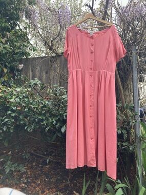 Vintage Ellen Ashley Pink Silk Dress